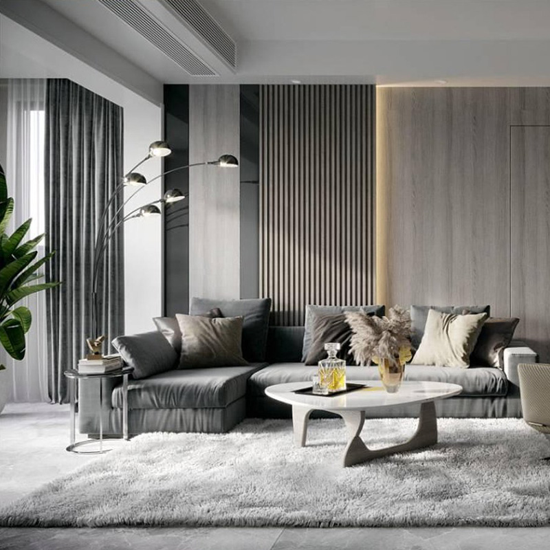 لوحات الحائط WPC ذات الطراز الحديث الداخلية