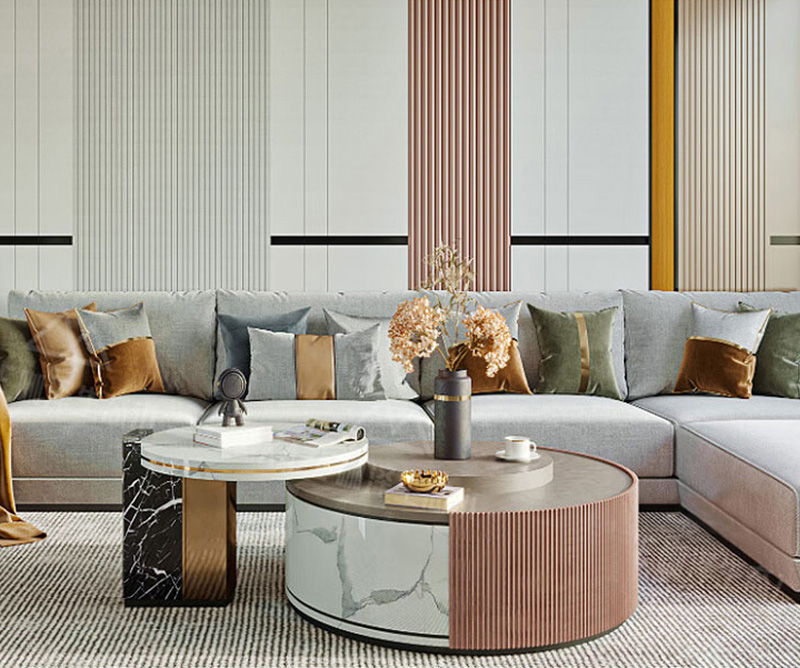 ألواح الجدران المخددة WPC الفاخرة