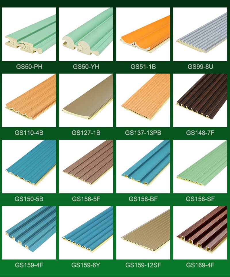 أحجام مختلفة لوحة الحائط WPC الداخلية