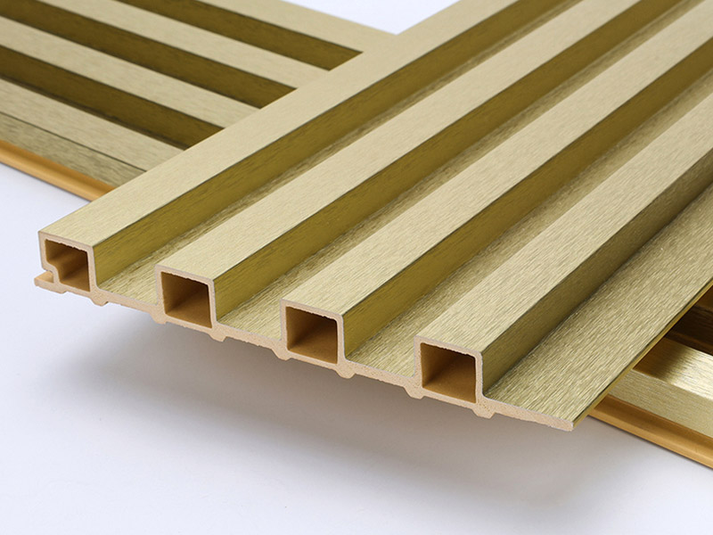 لوحة حائط مخددة ذهبية معدنية مقاس 155*17 مللي متر