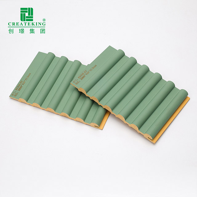 156 * 12.8 مم PVC لوحة الحائط الصلبة نصف المستديرة الخارجية