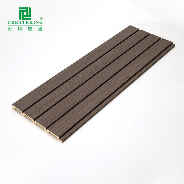 170 * 11 مم ألواح الجدران البلاستيكية المخددة ذات النهاية الخشبية