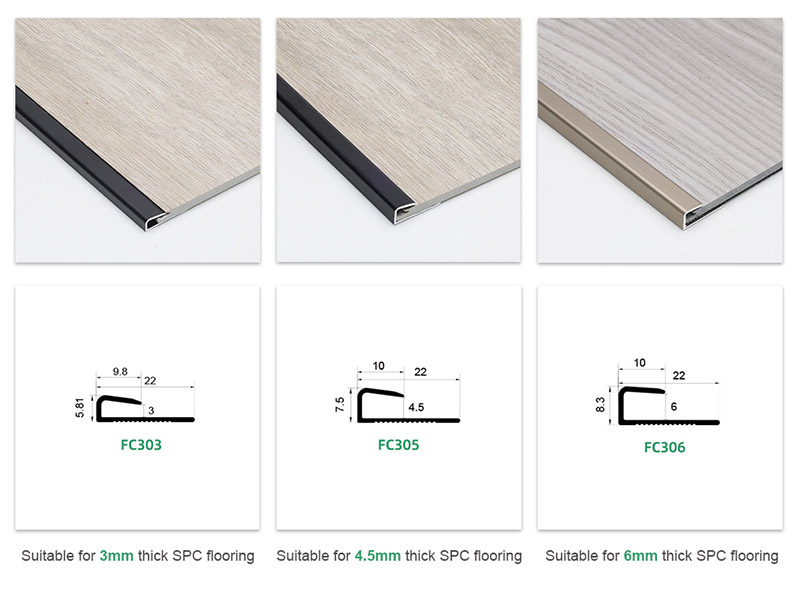 زخرفة معدنية للأرضيات على شكل قناة C