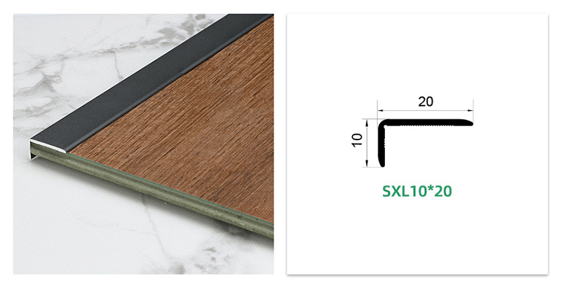 شريط حماية حافة الأرضية من الألومنيوم على شكل حرف L