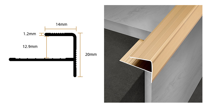أسطح سلالم من الألومنيوم مضادة للانزلاق