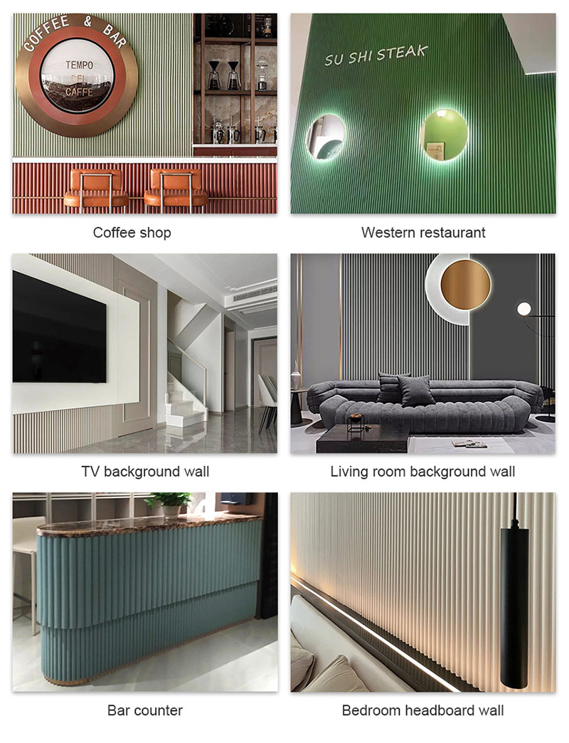 لوحة الحائط WPC بتصميم نصف دائرة