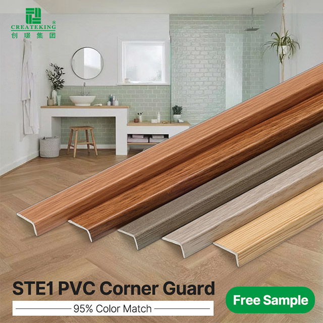 شرائط حواف الأرضيات الخشبية على شكل حرف L PVC مقاس 24*10 مم