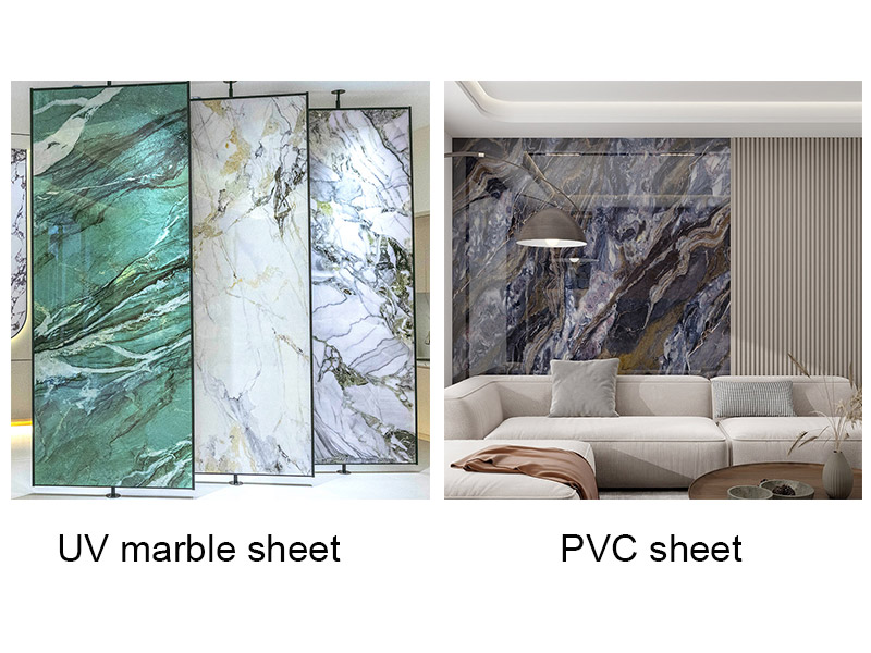 أيهما أفضل ، ورقة رخامية للأشعة فوق البنفسجية أو ورقة PVC؟