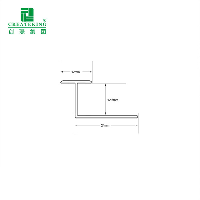 حافة على شكل حرف T مقاس 12 × 12.5 مم