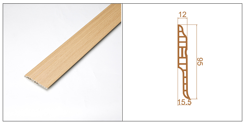 لوح حافة لسان الحملان PVC 95*15.5 مللي متر