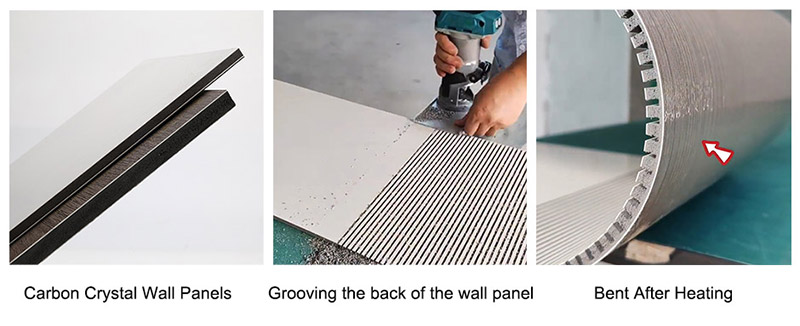 ألواح حائط كربونية ذات سطح مسطح أو ألواح حائط رخامية مقلدة