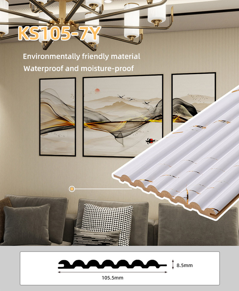 لوحة حائط صلبة نصف دائرية بلمسة نهائية من الرخام الأبيض الذهبي مقاس 105.5*8.5 مم 