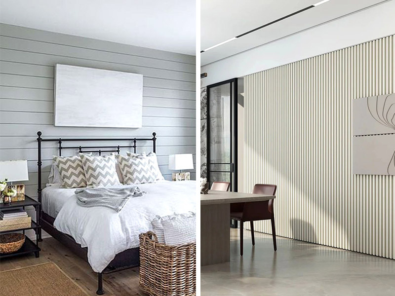 الفرق بين ألواح الجدران Shiplap و PVC