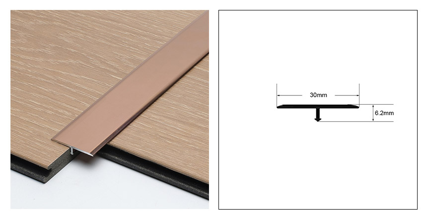 شريط انتقالي من الألومنيوم على شكل حرف T