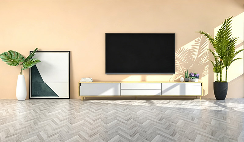 أفكار تصميم جدار خلفية التلفزيون