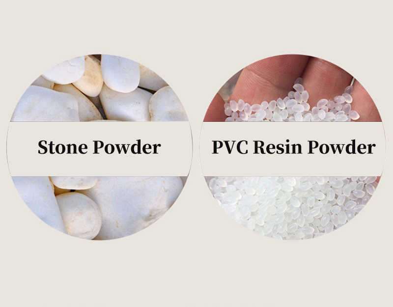 ما هي المواد المركبة من الحجر والبلاستيك؟