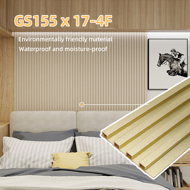 لوحة حائط مخددة ذهبية معدنية مقاس 155*17 مللي متر