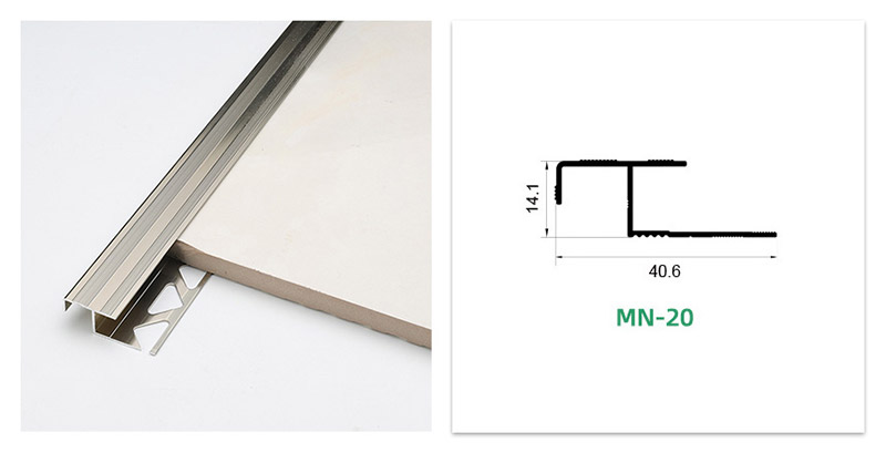 لمحات من الألومنيوم لدرج الدرج
