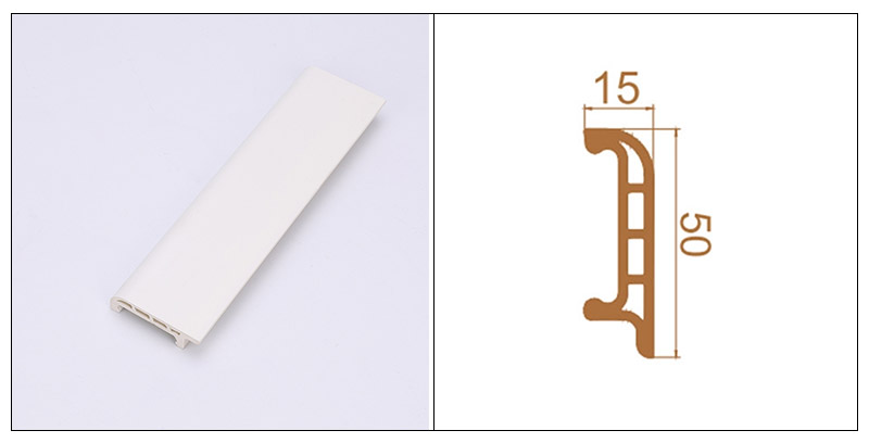 لوح تغطية بمشبك PVC مقاس 50*15 مم