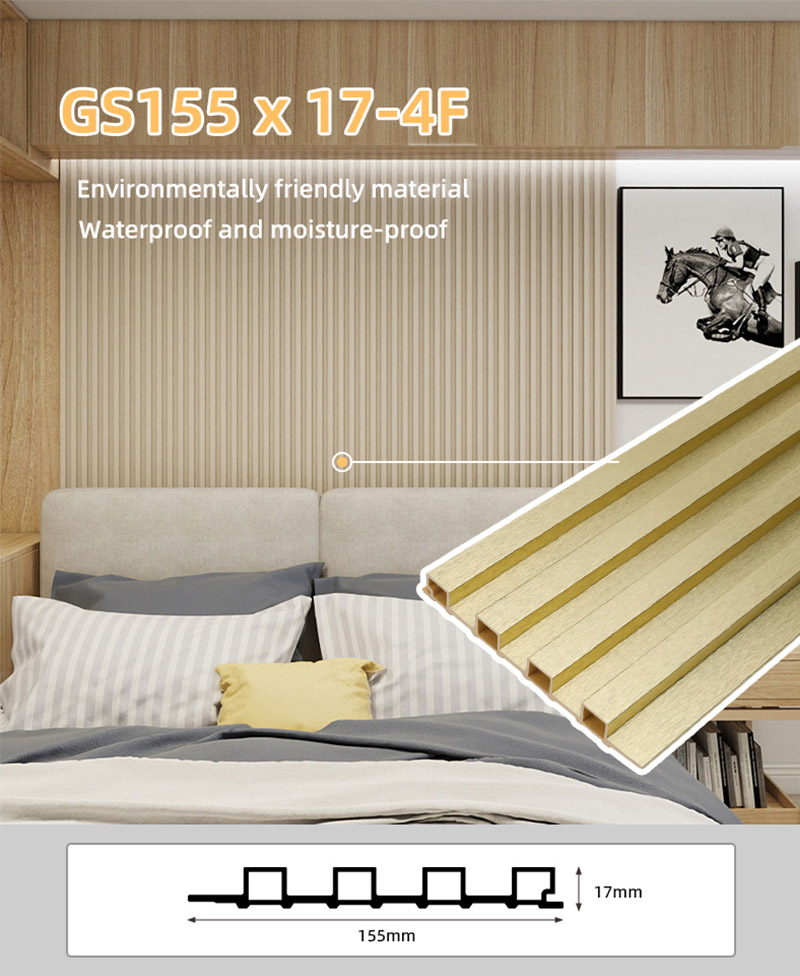 لوحة حائط مخددة ذهبية معدنية مقاس 155*17 مللي متر