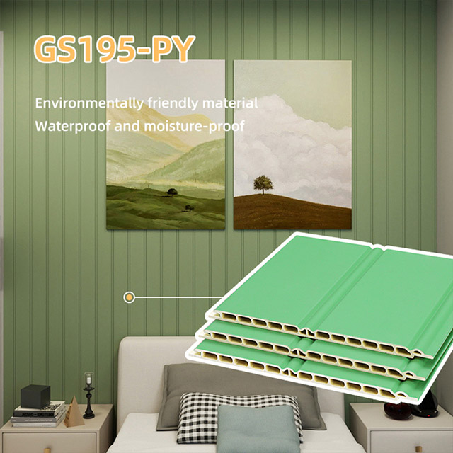 195 * 9 مم لوحات الحائط WPC المجوفة