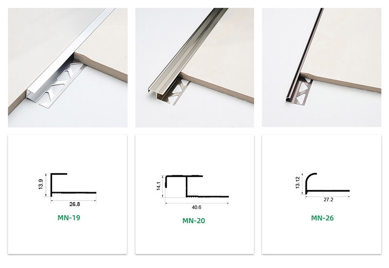 حافة البلاط على شكل حرف C