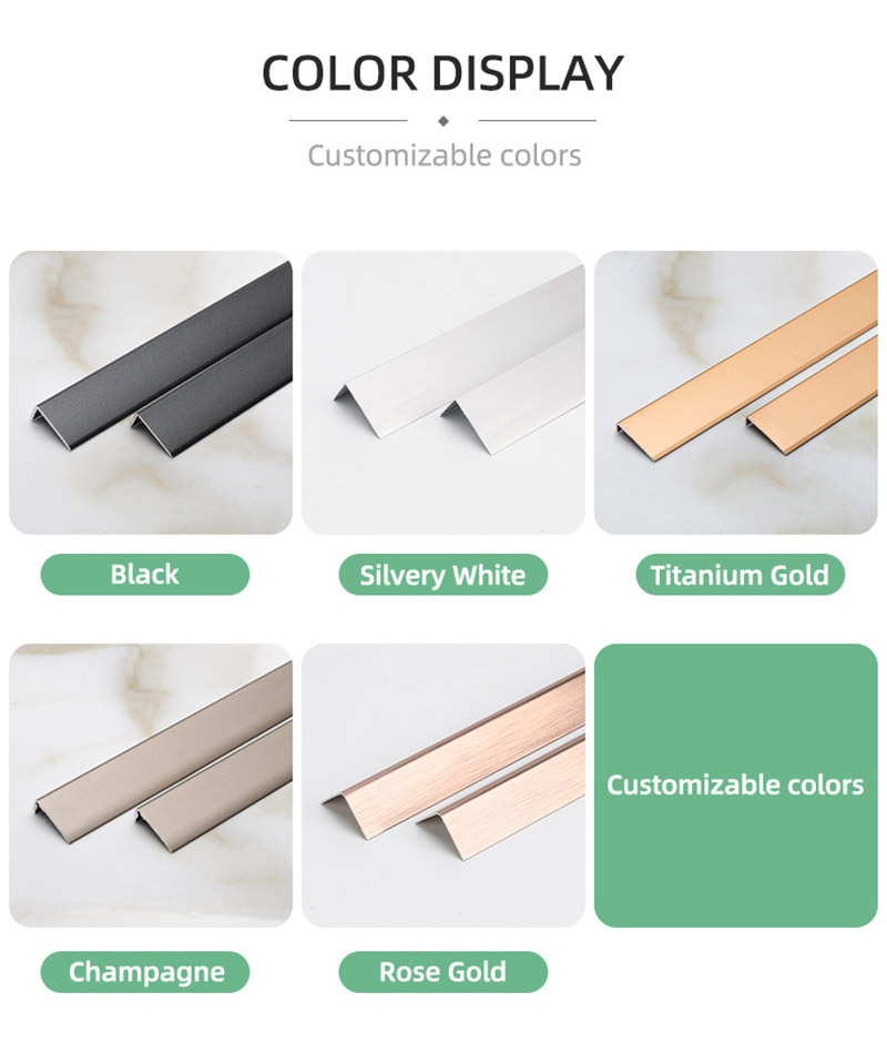 شريط حماية حافة الأرضية من الألومنيوم على شكل حرف L