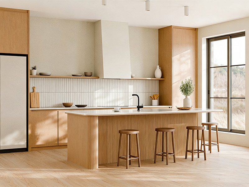 ألواح الجدران WPC في المطبخ