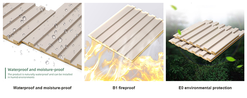 ألواح الجدران الصلبة المخددة PVC مقاس 130*7.8 مم