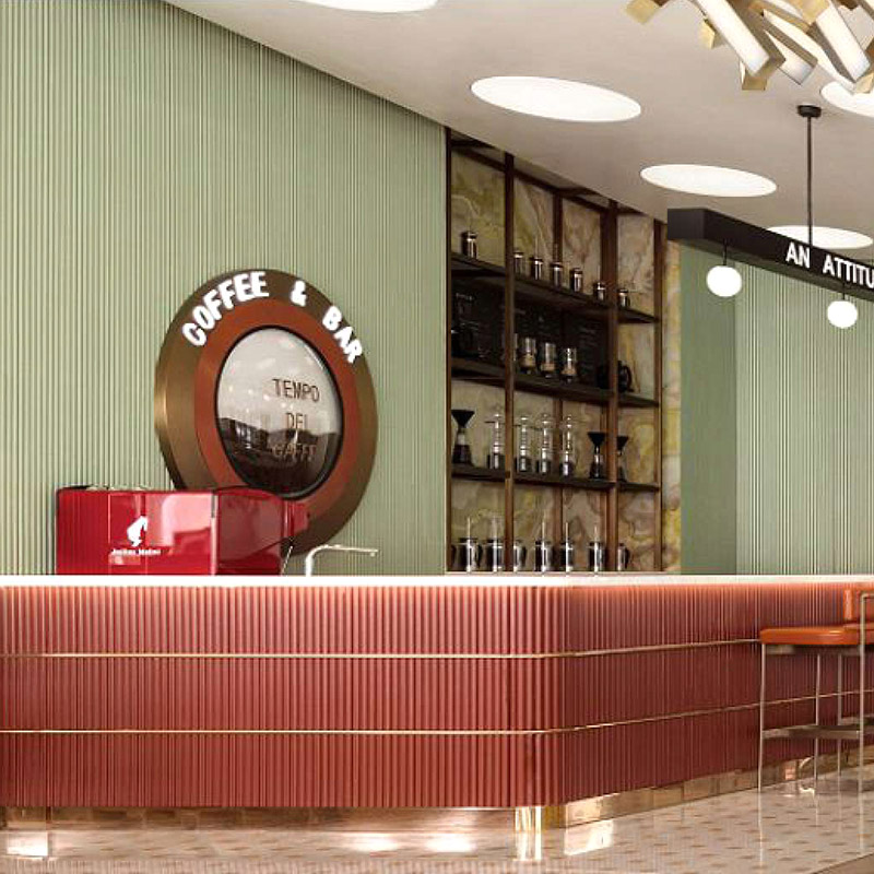 لوحة حائط WPC بتصميم نصف دائرة مقاس 158*15 مم