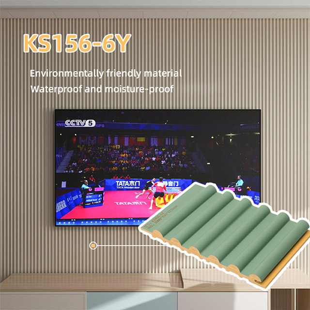 156 * 12.8 مم PVC لوحة الحائط الصلبة نصف المستديرة الخارجية