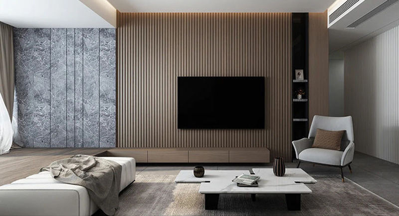 WPC مخدد لوحة الحائط