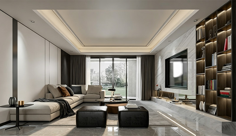 أفكار تصميم جدار خلفية التلفزيون