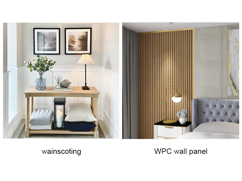 ما هي الاختلافات بين لوحة الحائط Wainscoting مقابل WPC؟