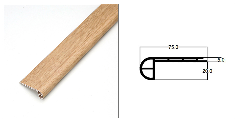 شرائط تثبيت الدرج SPC مقاس 75*25 مم