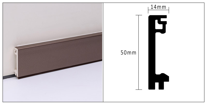 لوح تغطية WPC مقاس 50*14 مم