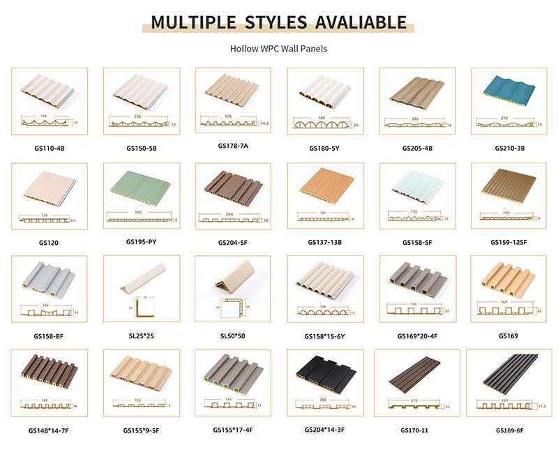 لوحة الحائط WPC المجوفة