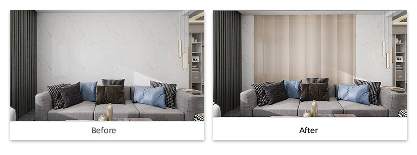 لوحة حائط صلبة نصف دائرية بلمسة نهائية من الرخام الأبيض الذهبي