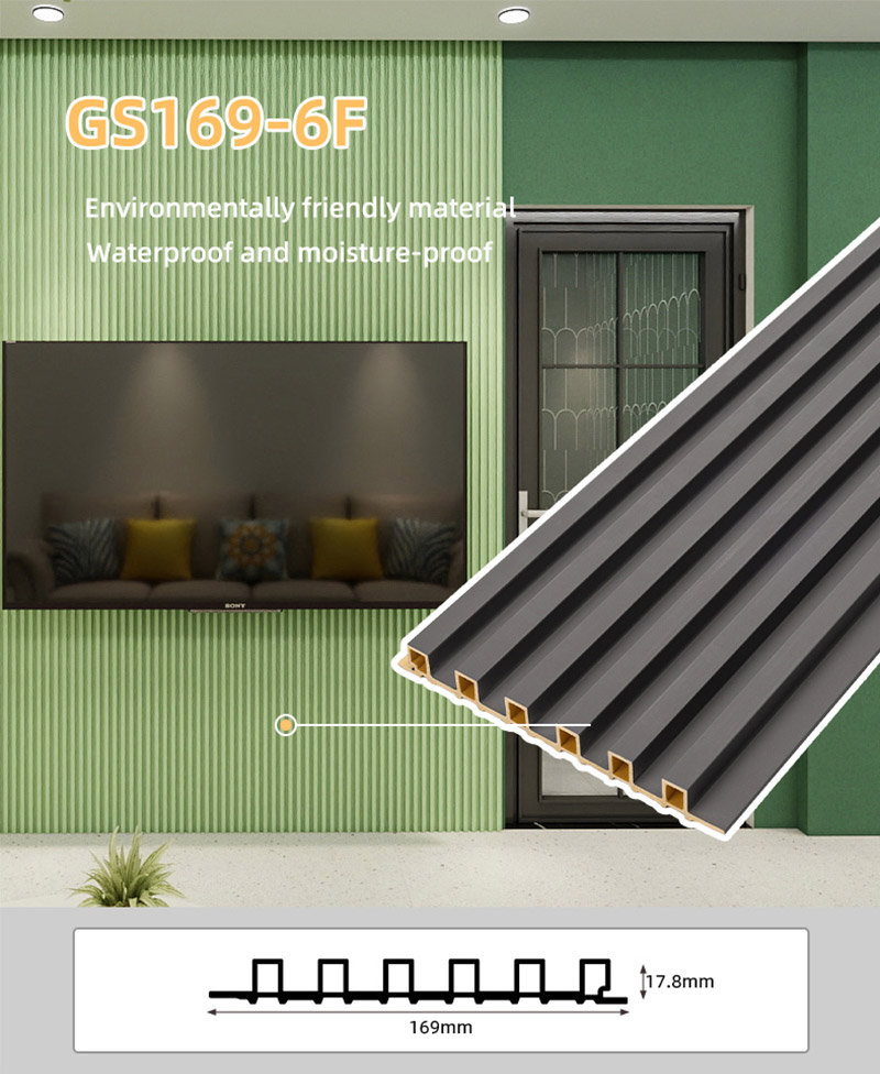 169 * 17.8 مم ألواح حائط مستطيلة مخددة