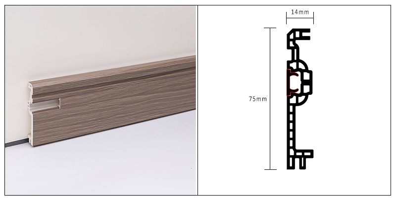 75*14 مللي متر WPC لوح أظافر مخفي