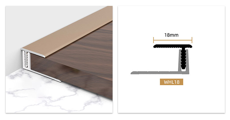 18*11.3 مللي متر حافة أرضية من سبائك الألومنيوم على شكل حرف T