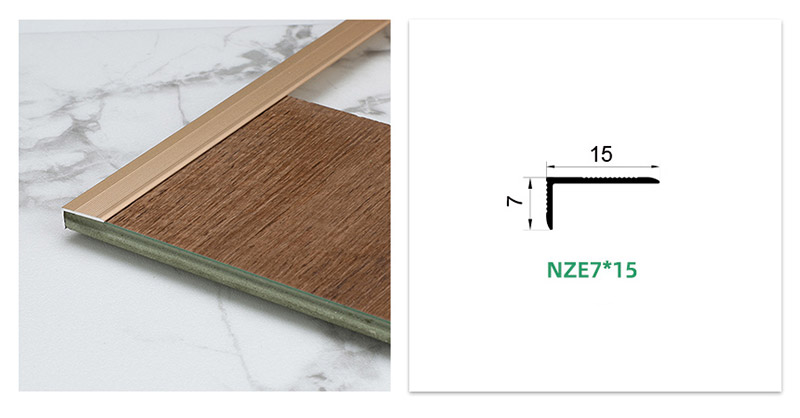 حافة أرضية من الألومنيوم على شكل حرف L