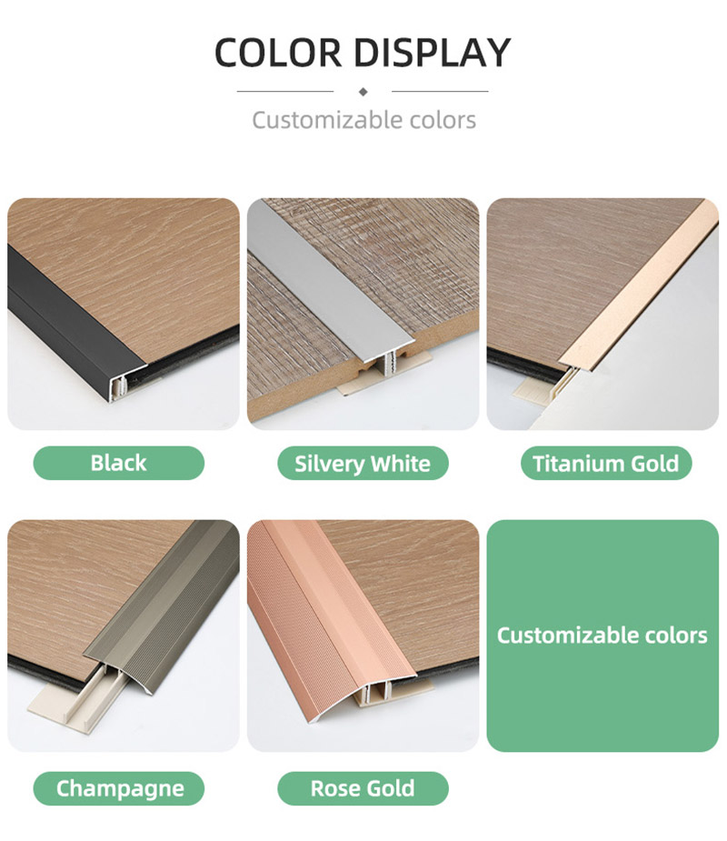 ملف انتقالي للأرضية من الألومنيوم مثبت بالبراغي