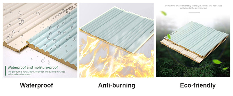 لوحة حائط منحنية صلبة مقاس 164*7.8 مم