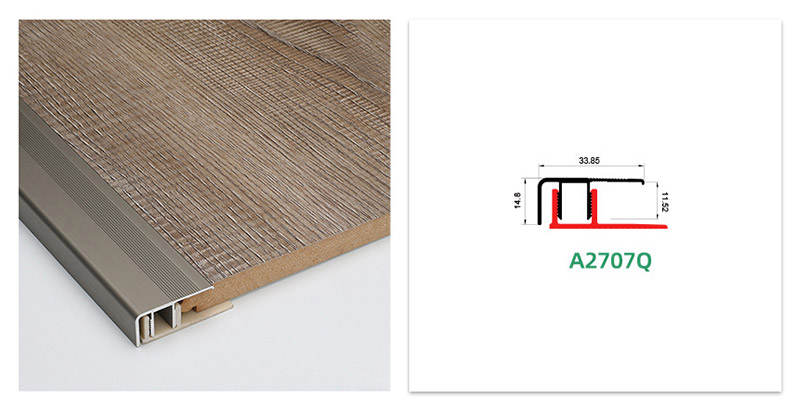 ملف نهاية الألومنيوم للأرضيات الخشبية