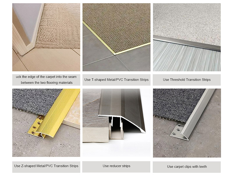 ما هي أفضل طريقة للانتقال بين السجاد والبلاط؟