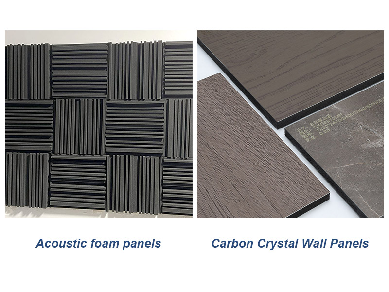 الفرق بين ألواح الرغوة الصوتية وألواح الجدران البلورية الكربونية: دليل كامل