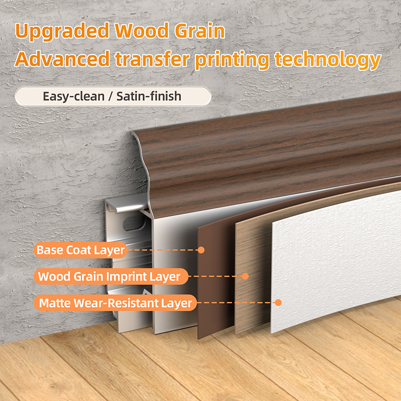 لوح حافة من سبائك الألومنيوم على الطراز الفرنسي مقاس 50*12 مللي متر