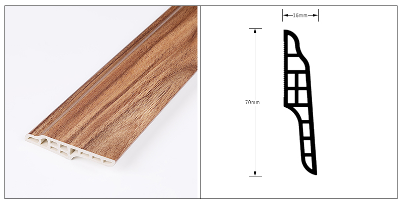 70*16 مللي متر لوح تغطية SPC