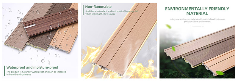 75*14 مللي متر WPC لوحة كيرتينج للأظافر المخفية